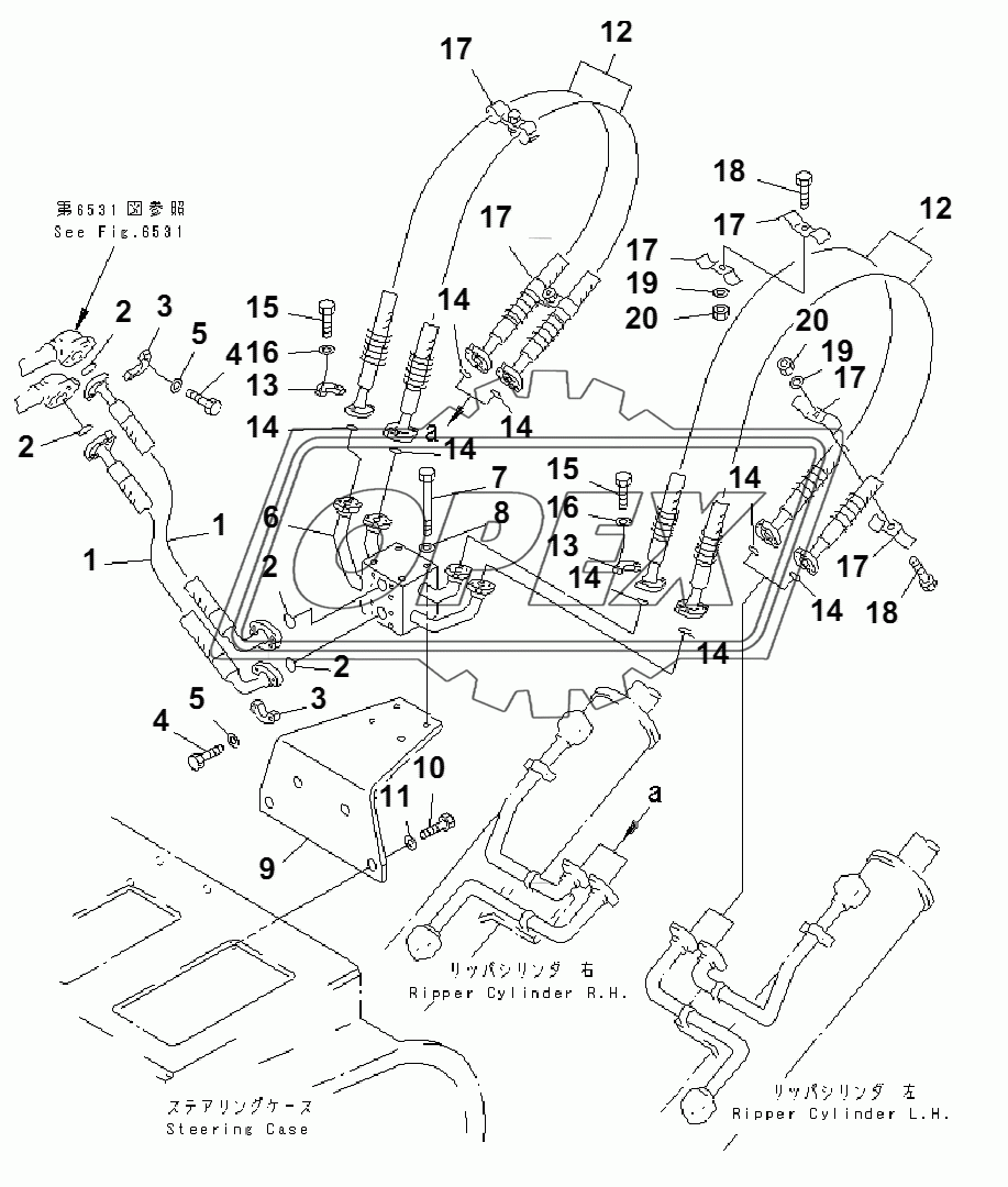 RIPPER CYLINDER PIPING(35001-)