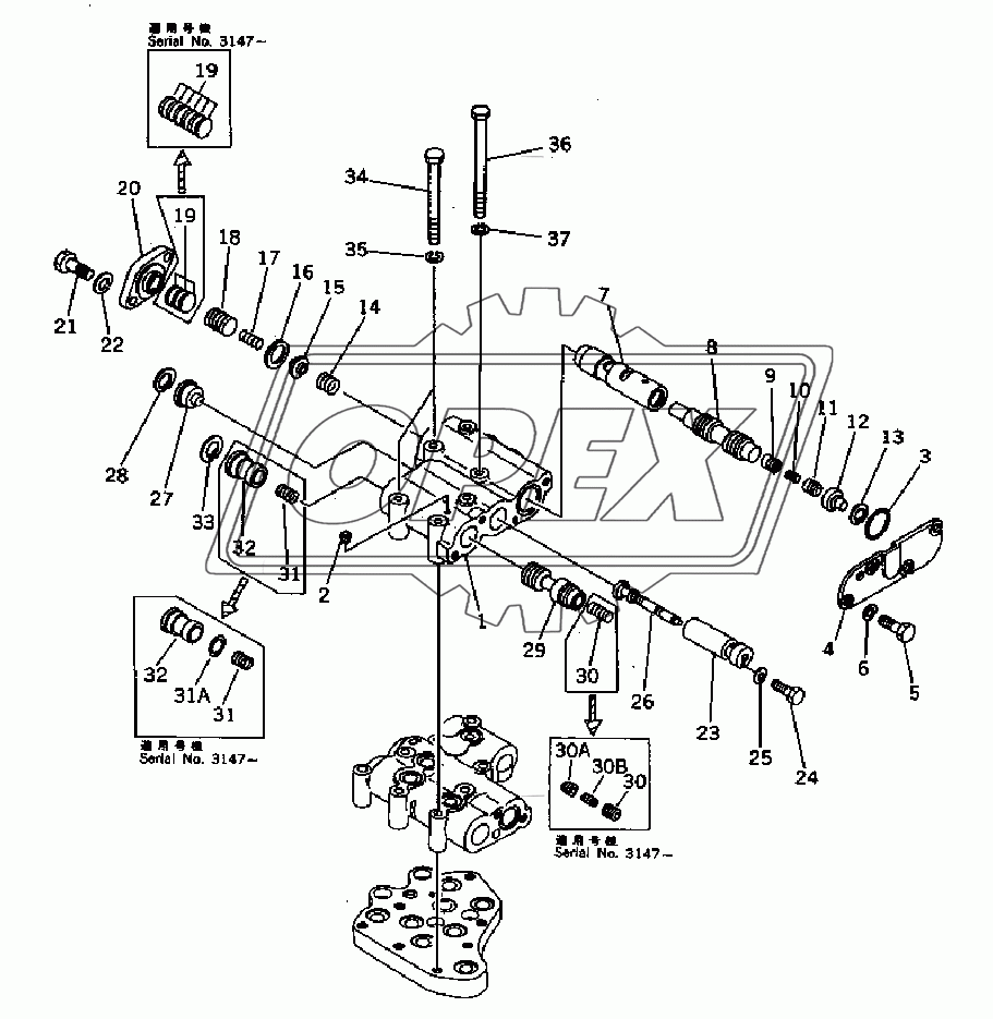 TRANSMISSION VALVE (2/2)(35001-)