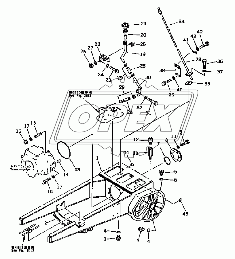 STEERING CASE AND MAIN FRAME(35001-)