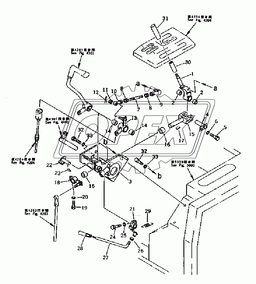 TRANSMISSION CONTROL LEVER(35001-)