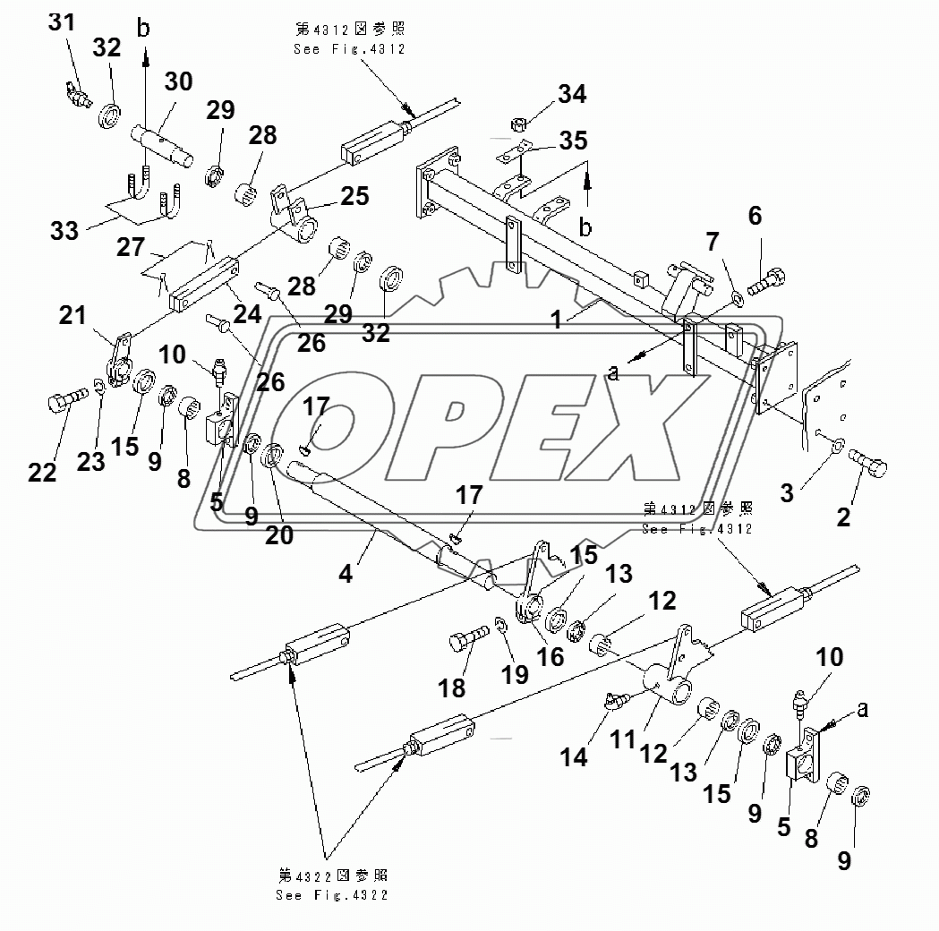 STEERING AND BRAKE LINKAGE (1/2)(35001-)