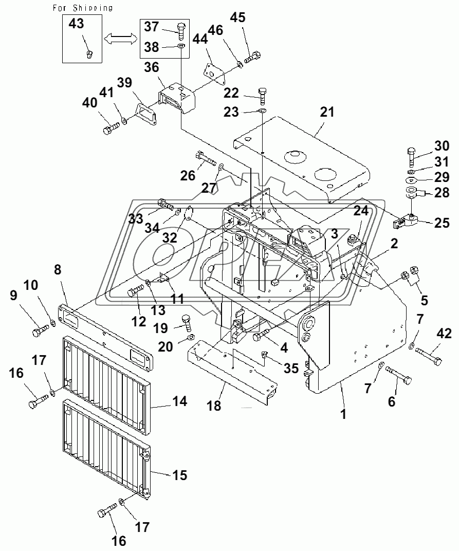 RADIATOR GUARD (TRIMMING)(36441-)