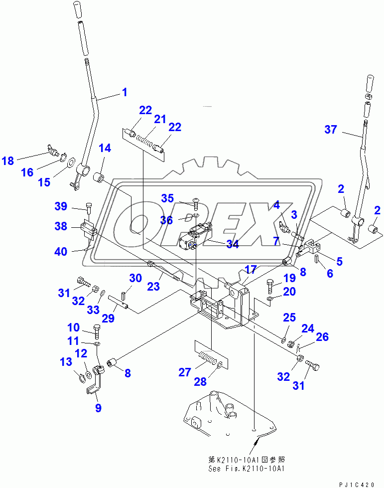  HOOK AND HI-LOW LEVER LINKAGE