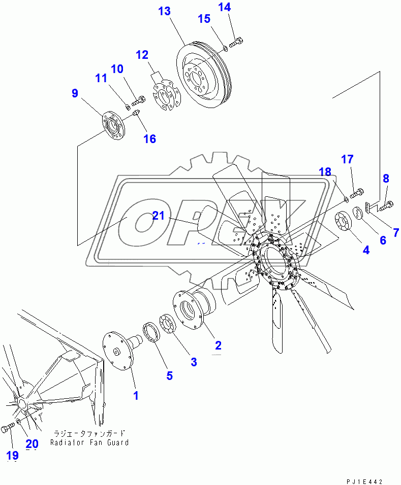  RADIATOR FAN PULLEY (REVERSIBLE FAN)