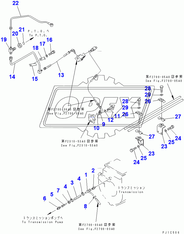 TORQUE CONVERTER AND OIL COOLER PIPING