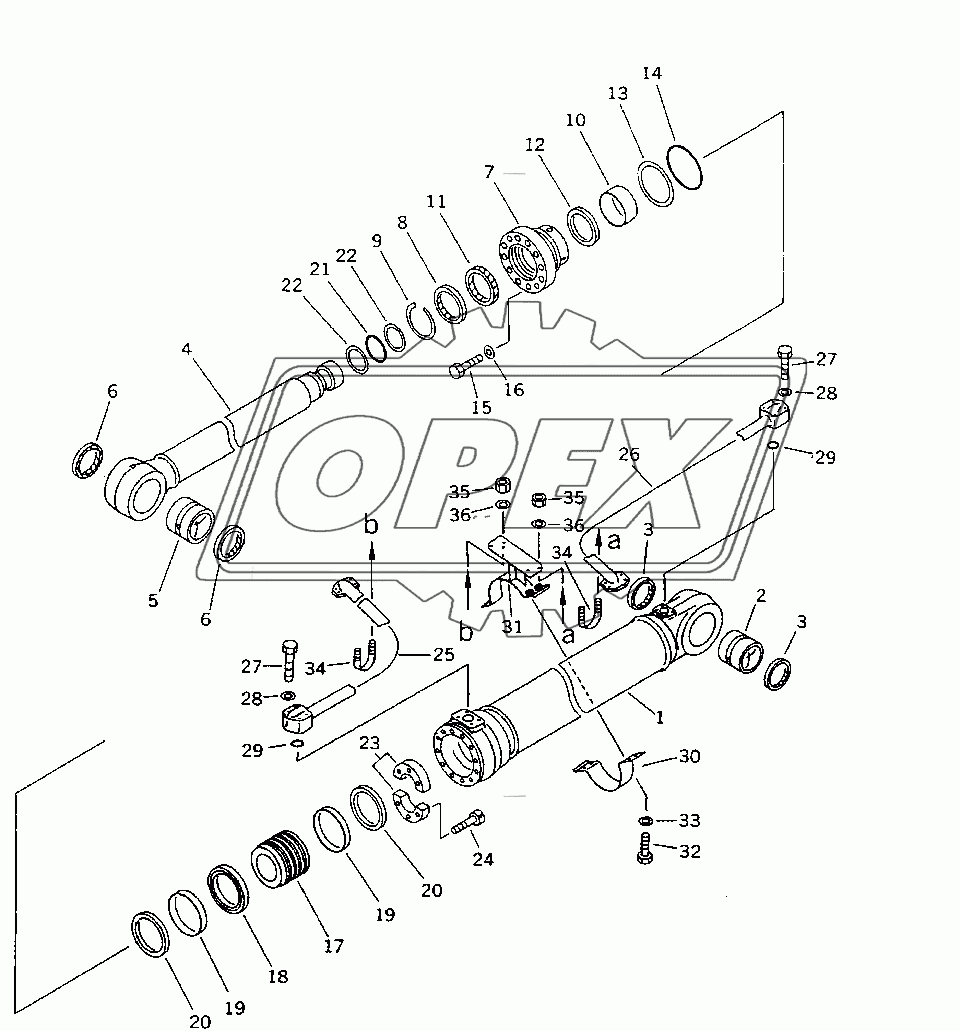  2ND BOOM CYLINDER (2-PIECE BOOM)