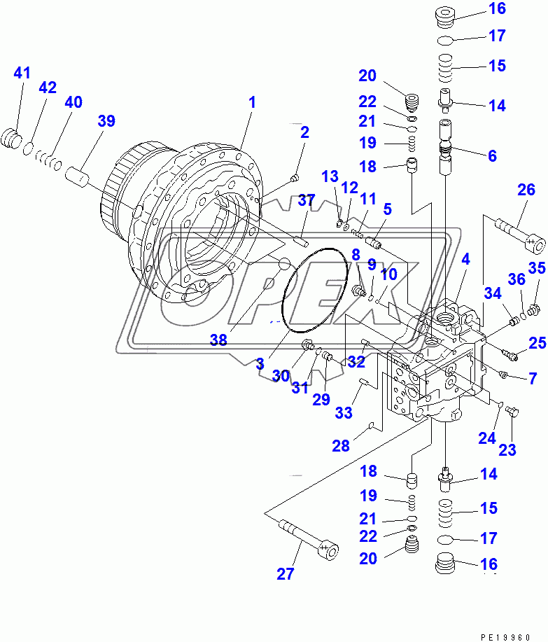  TRAVEL MOTOR (1/3)(80001-91086)