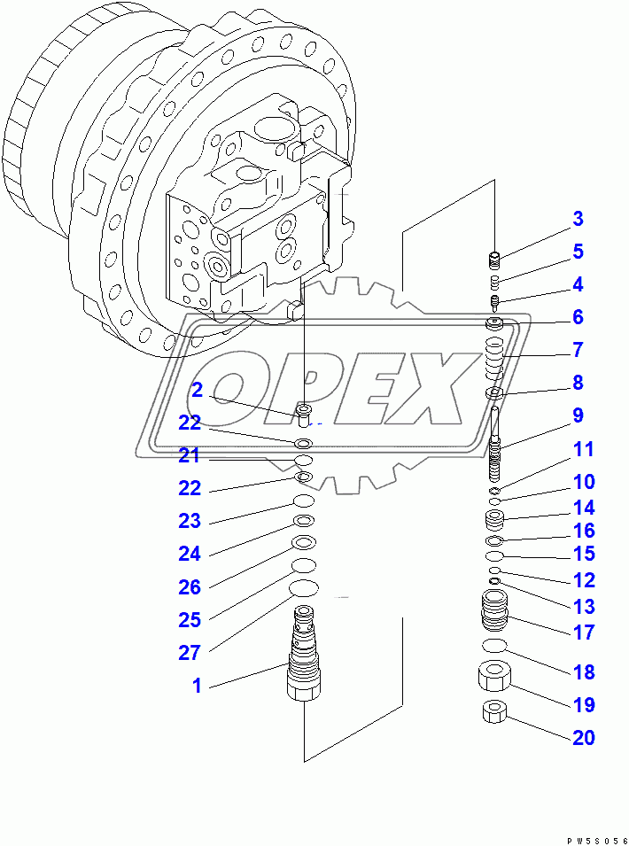  TRAVEL MOTOR (3/3)(80001-91086)
