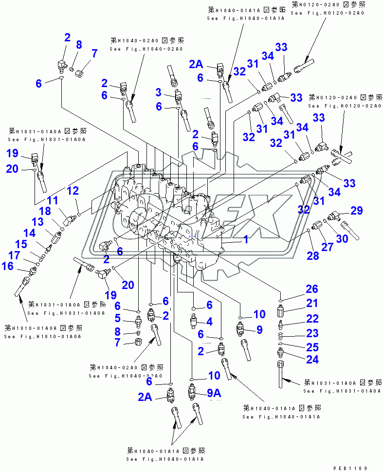  MAIN VALVE (CONNECTING PARTS) (3 ACTUATOR)(84620-86929)