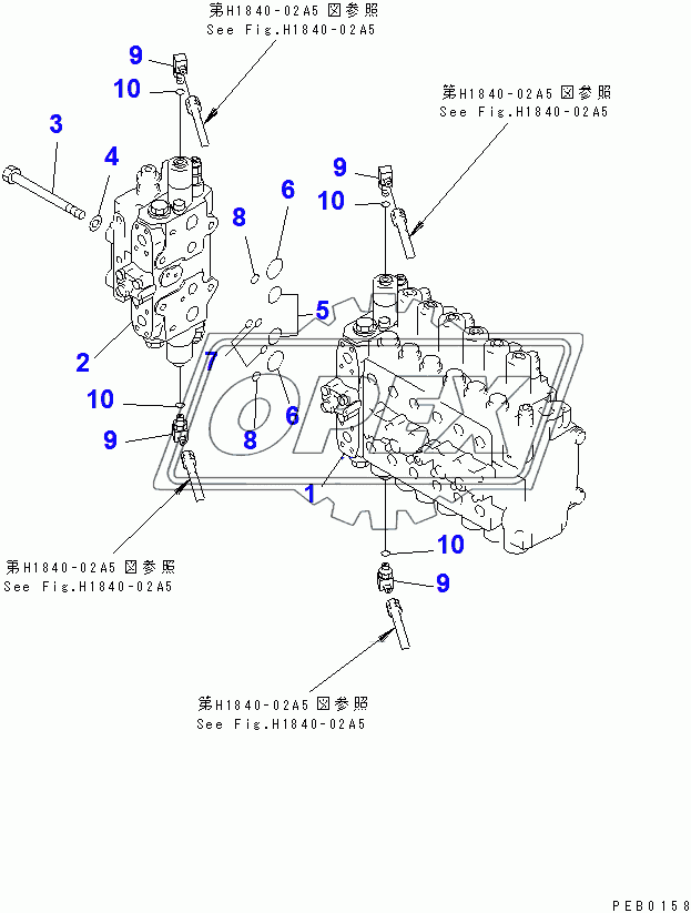  MAIN VALVE (CONNECTING PARTS) (2 ACTUATOR) (KIT)(80001-86929)