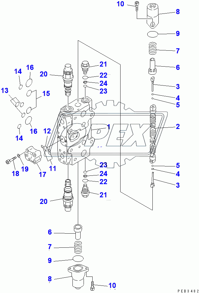  SERVICE VALVE (1/2)(86930-) 1