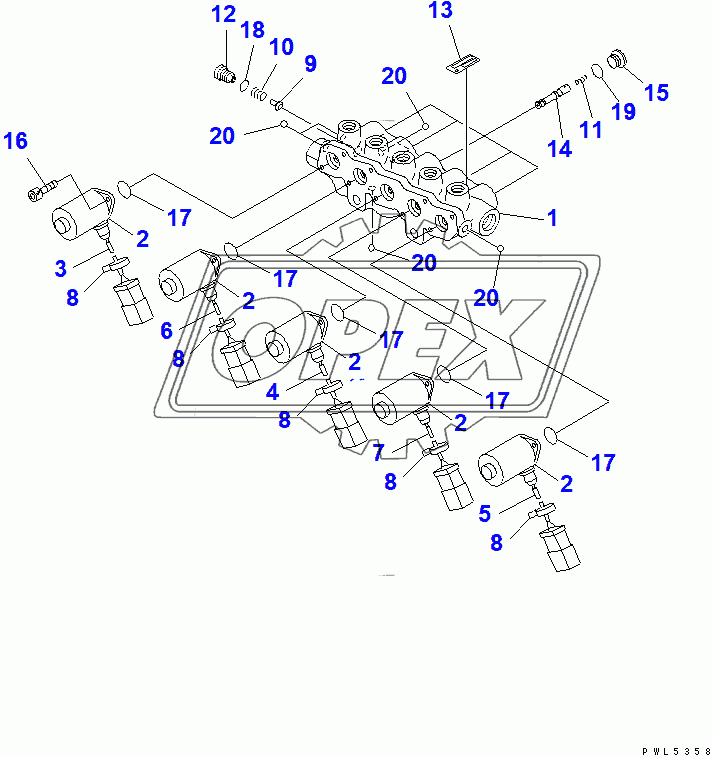  SOLENOID VALVE (INNER PARTS)(106006-)
