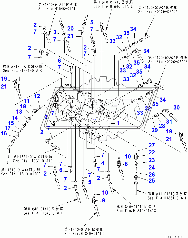  MAIN VALVE (CONNECTING PARTS) (3 ACTUATOR) (R0TATION ARM) (1 ACTUATOR)(88000-94998)
