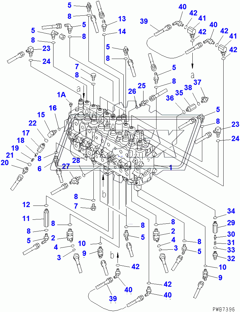  MAIN VALVE (CONNECTING PARTS) (3 ACTUATOR) (R0TATION ARM) (1 ACTUATOR)(99472-102228)