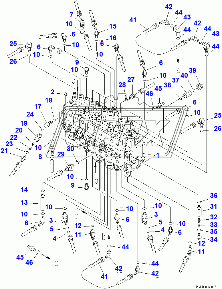 MAIN VALVE (CONNECTING PARTS) (3 ACTUATOR) (R0TATION ARM) (1 ACTUATOR)(102229-)