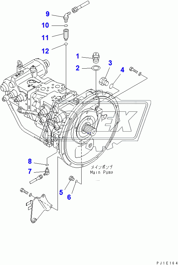  MAIN PUMP (CONNECTING PARTS)(110275-)