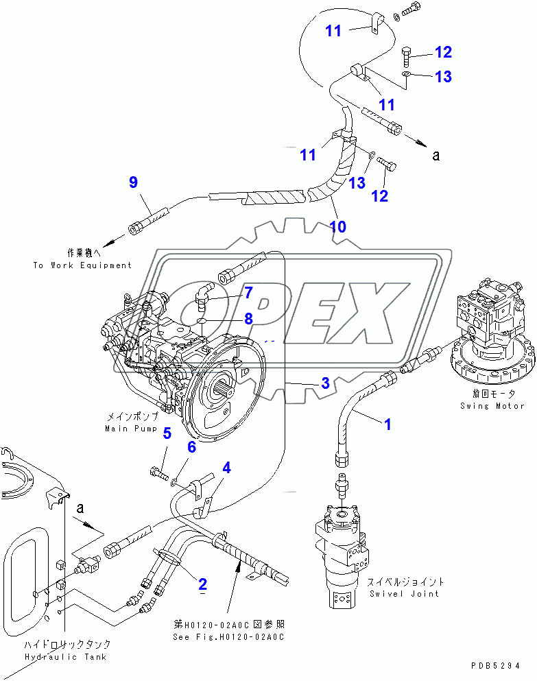  DRAIN LINE (ROTATION ARM)(94999-96513)