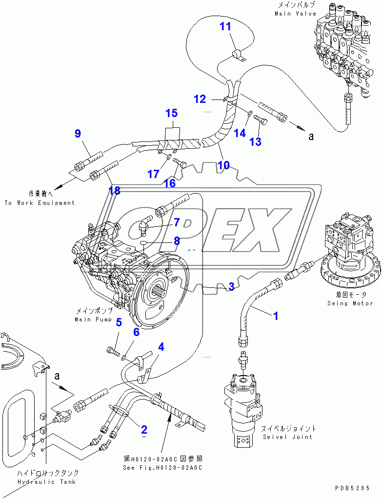  DRAIN LINE (2 PIECE BOOM)(96514-)