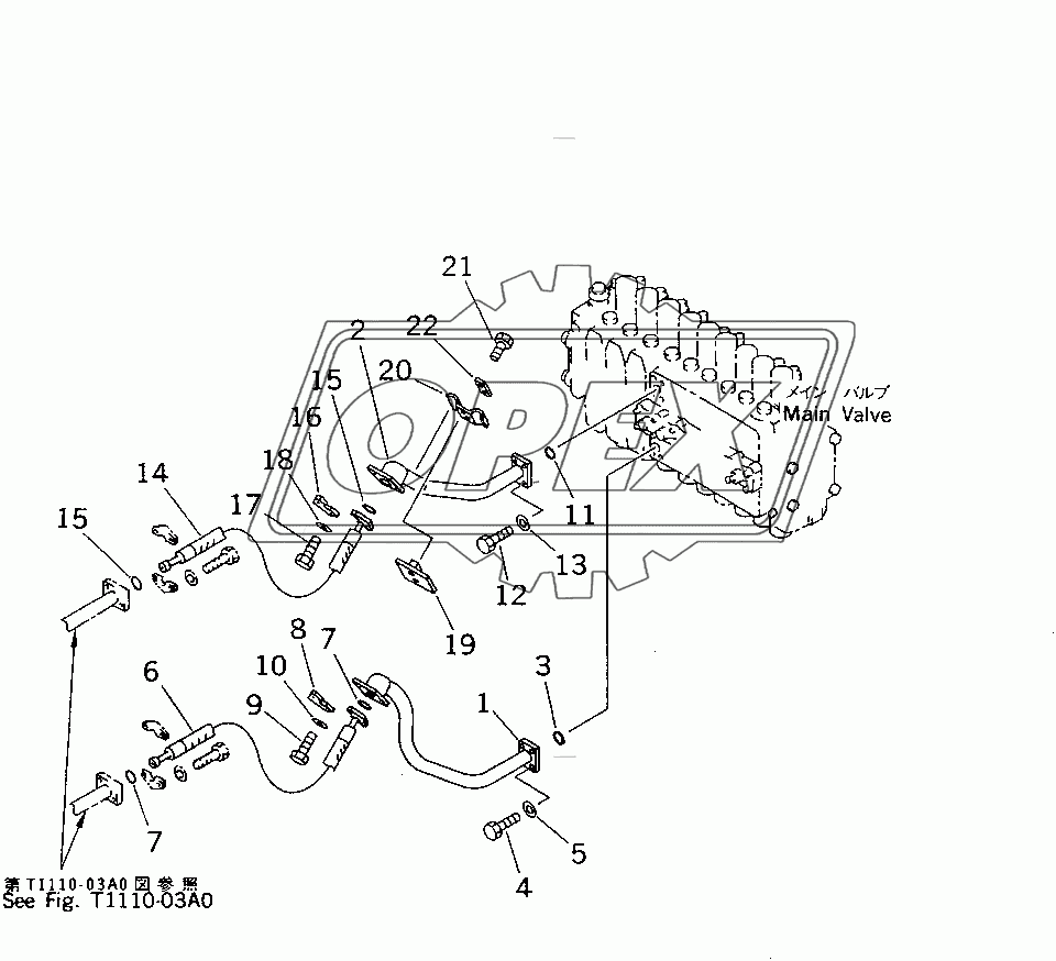  ARM AND BUCKET LINE (VALVE BUCKET LINE)