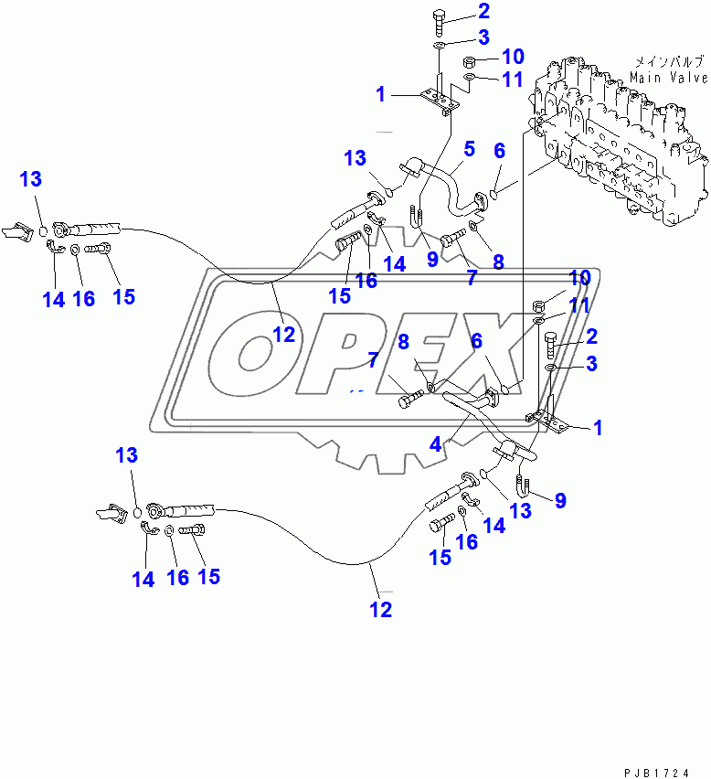  ATTACHMENT LINE (2-PIECE BOOM)