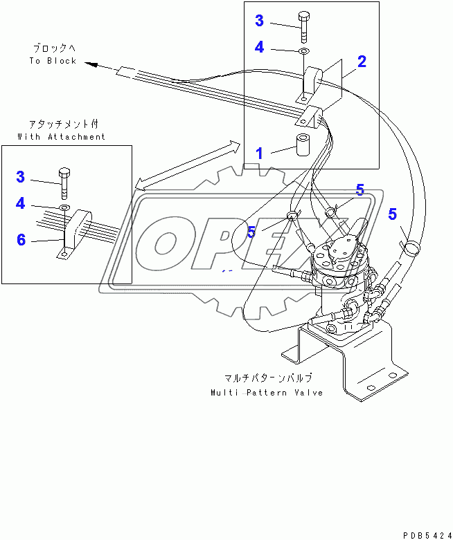  MULTI PATTERN VALVE (4WAY) (CLAMP)(96514-)