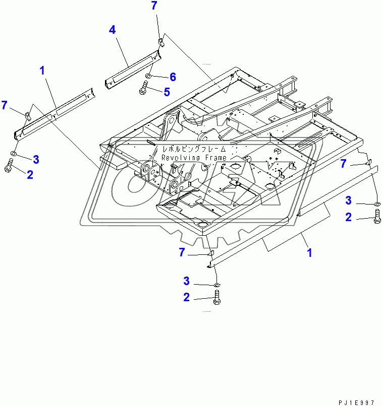  REVOLVING FRAME BUMPER AND BRACKET (KIT)(95827-)