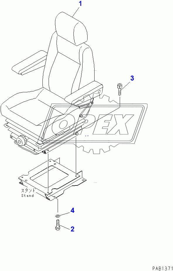  OPERATOR'S SEAT (TILT) (SUSPENSION TYPE)(86930-)