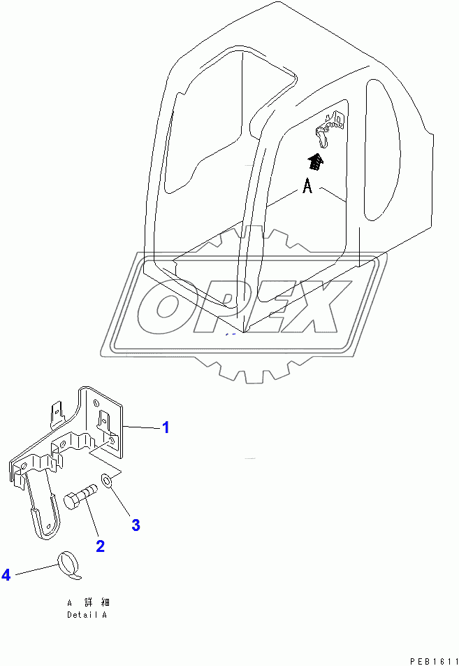  OPERATOR'S CAB (TERMINAL BRACKET)(88000-)