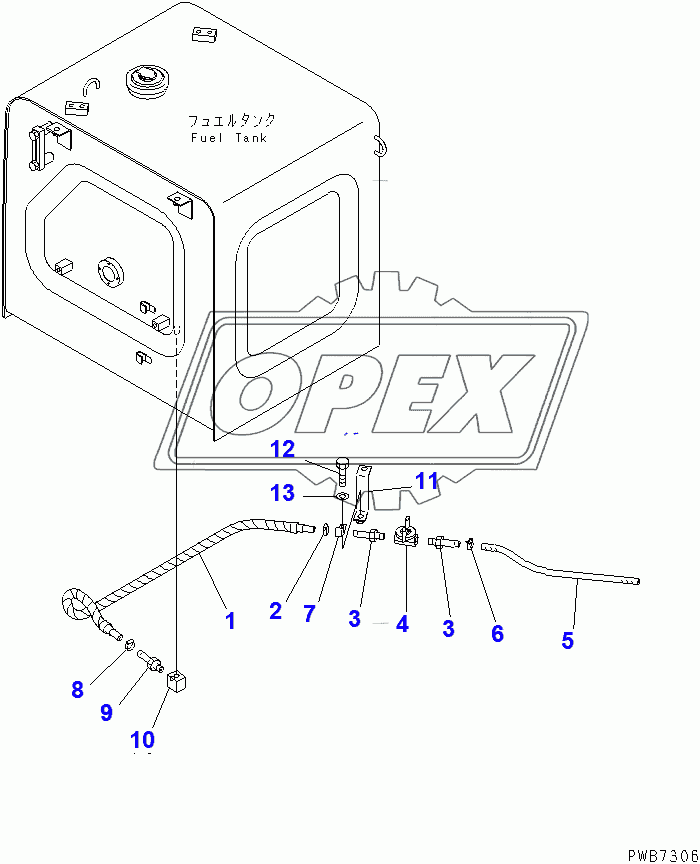  FUEL DRAIN LINE (REMOTE)(95827-)