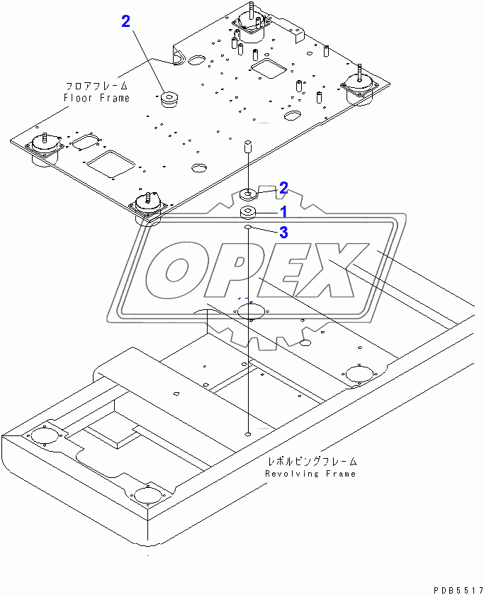  FLOOR FRAME (MOUNT CUSHION)(94999-96513)