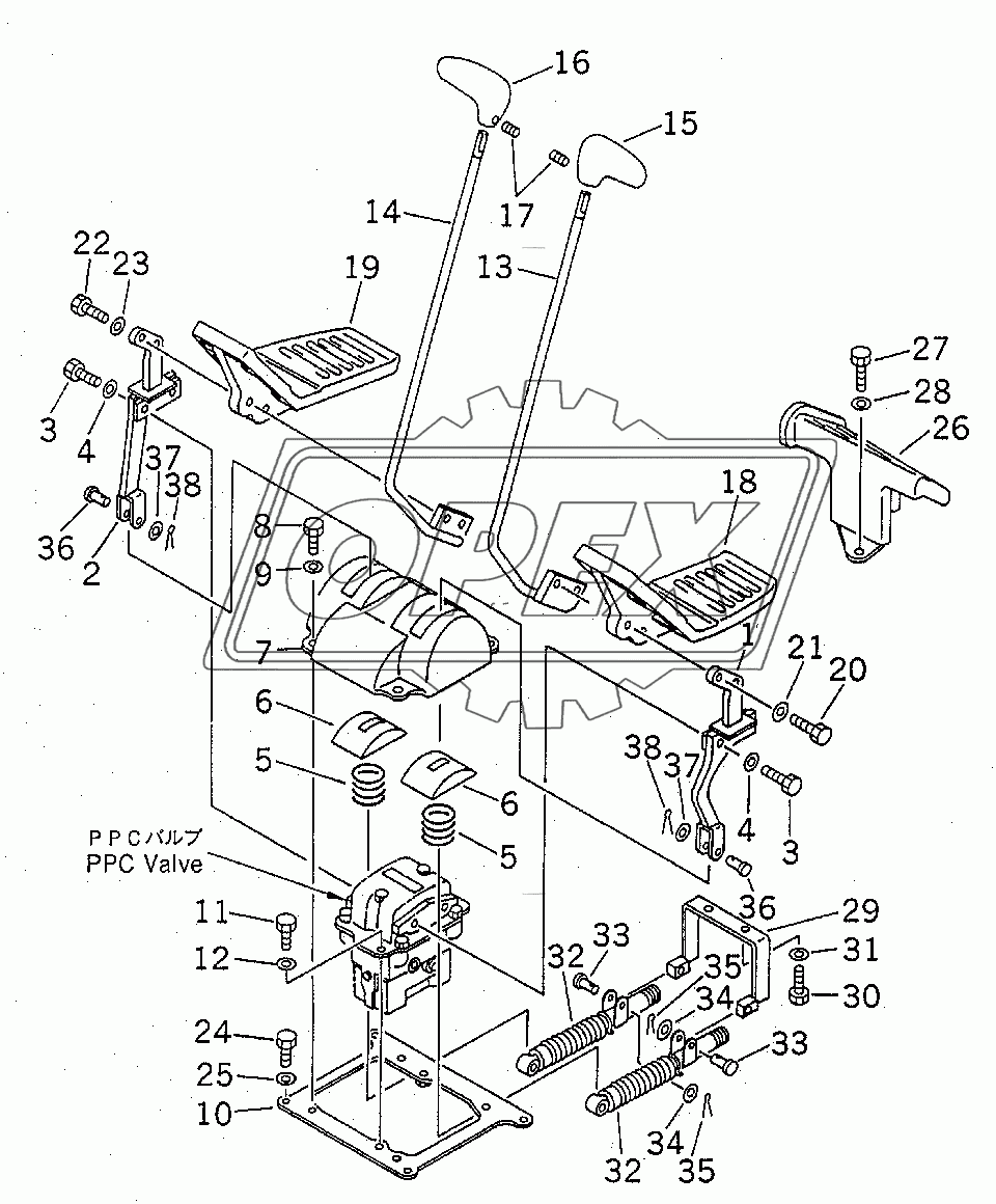  TRAVEL LEVER (FOR ADDITIONAL PIPING) (1 ACTUATOR)(80001-83825)