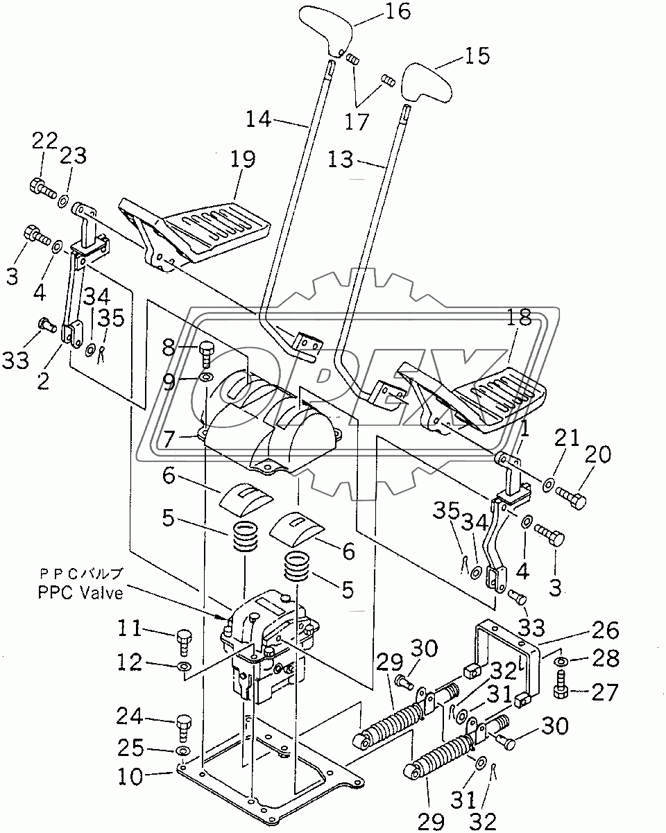  TRAVEL LEVER (FOR ADDITIONAL PIPING) (2 ACTUATOR)(80001-83825)