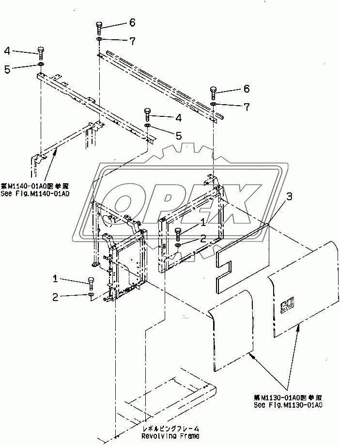  LEFT SIDE DOOR (INSTALLATION PARTS) (MACHINE CAB)(80001-94998)