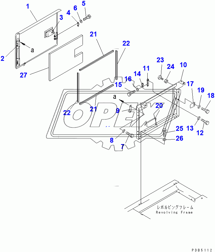  RIGHT SIDE DOOR (MACHINE CAB)(96514-)