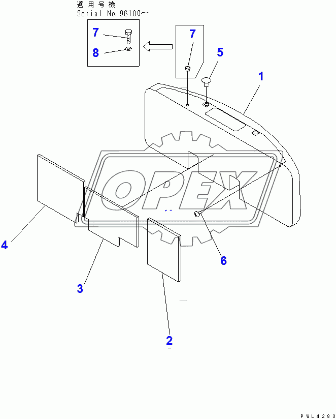  COUNTER WEIGHT (4450 KG)(96405-)