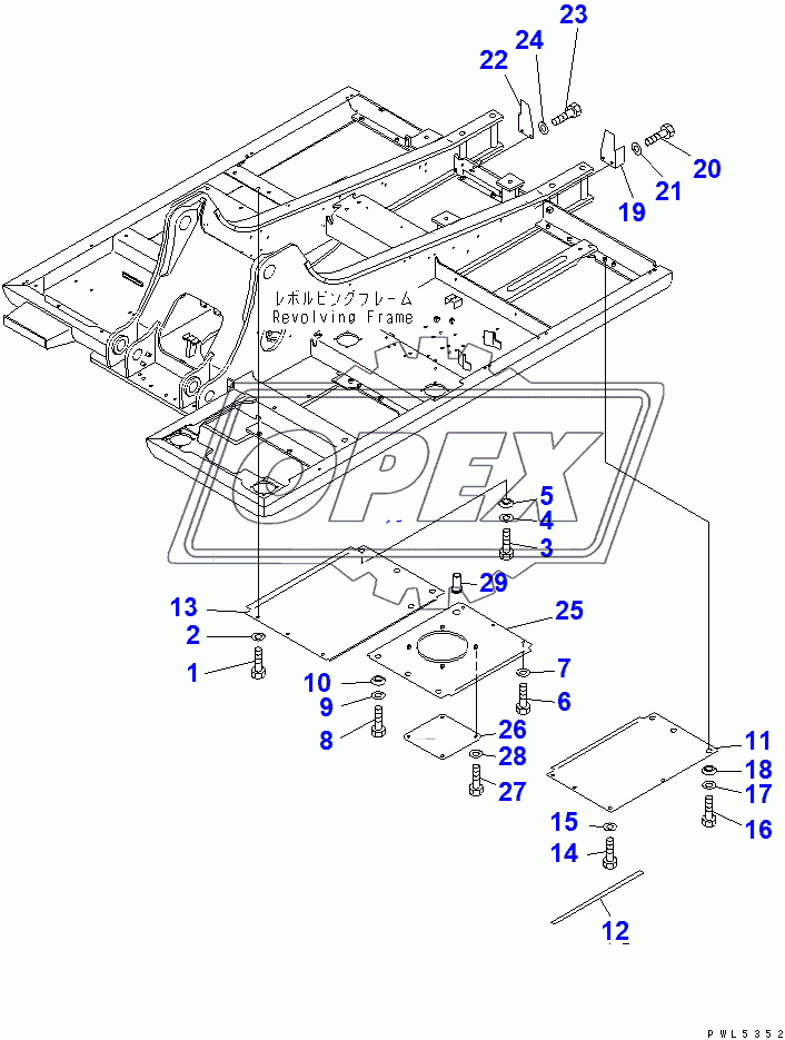  UNDER COVER (REVOLVING FRAME) (ENGINE ROOM)(96514-)