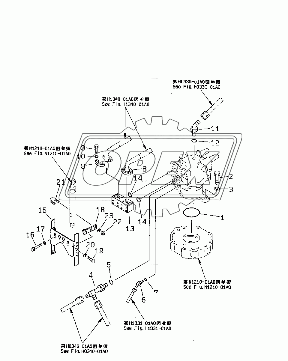  SWING MOTOR (CONNECTING PARTS)(80001-86929)