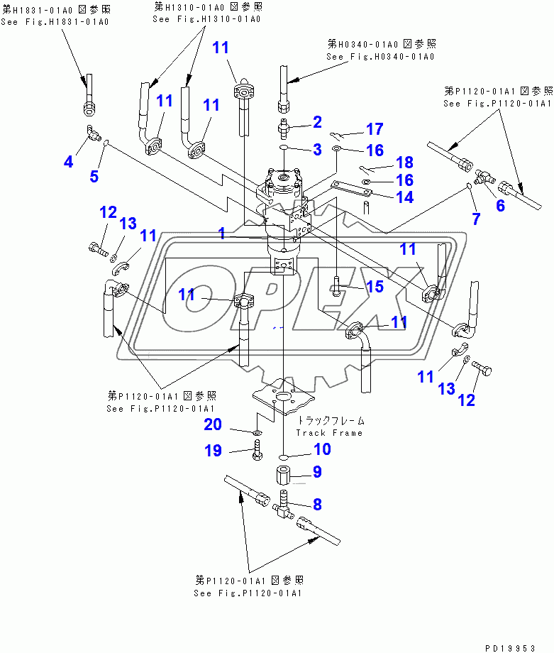  SWIVEL JOINT (CONNECTING PARTS) (TRAVEL SPEED 3RD)