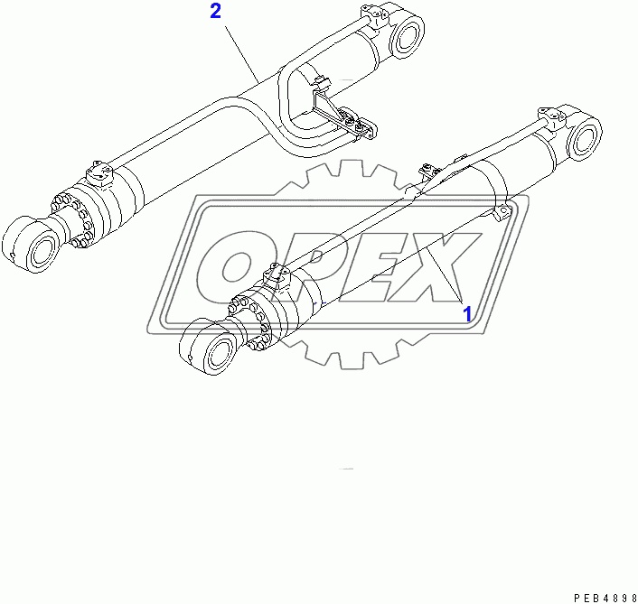  1ST BOOM CYLINDER (2-PIECE BOOM)(96514-)