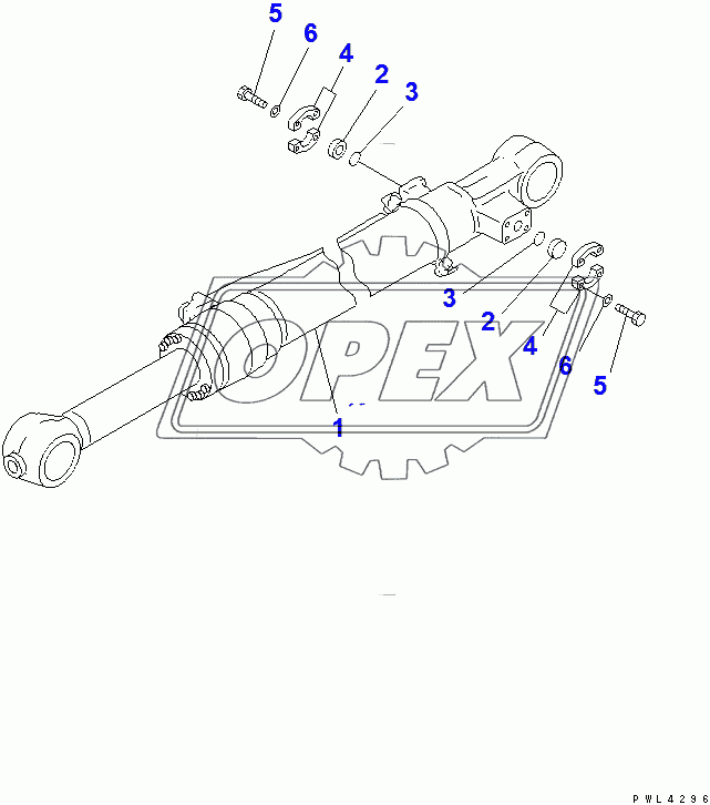  BUCKET CYLINDER (FOR COMPONENT SHIPPING)(106987-)