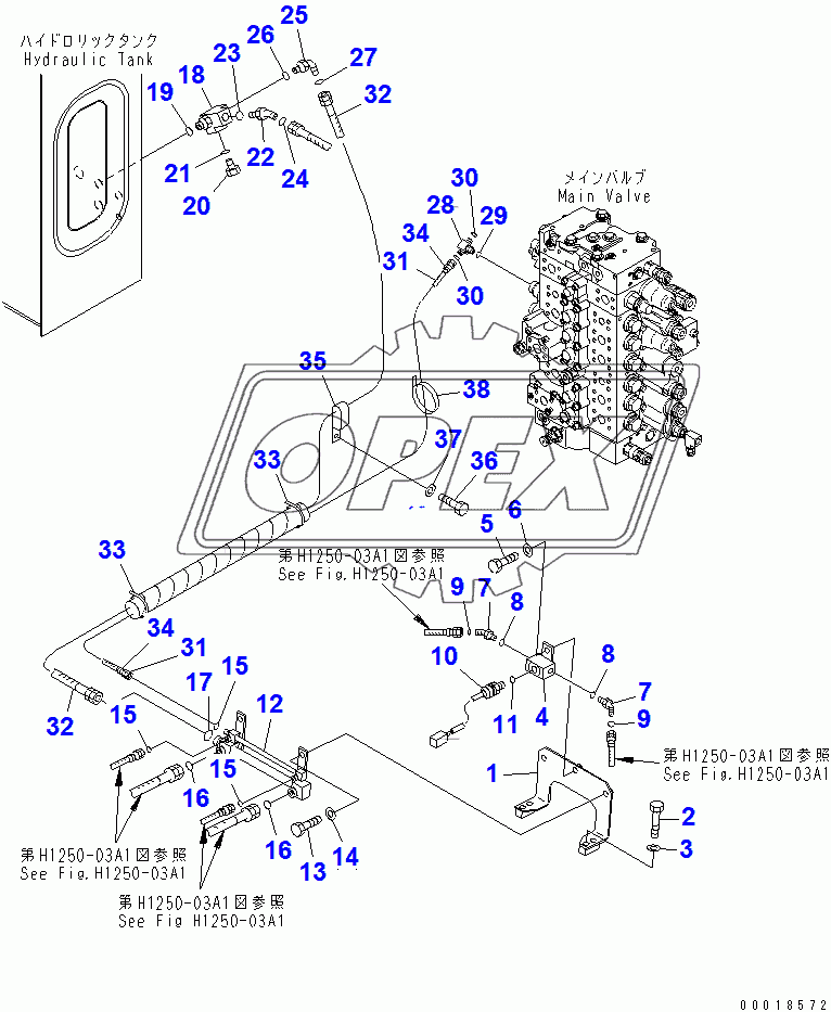  BURST VALVE PIPING (BOOM) (CHASSIS SIDE)