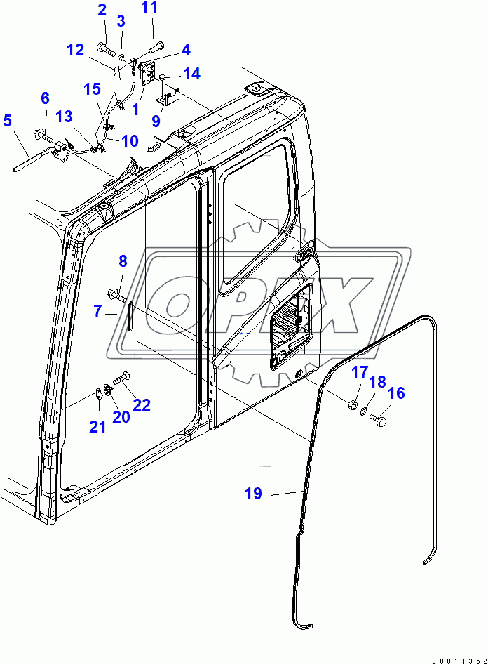  FLOOR FRAME (OPERATOR'S CAB) (OPEN LOCK)(250001-)