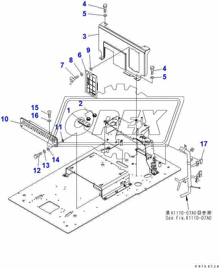  FLOOR FRAME (FOOT COVER)(200001-250000)