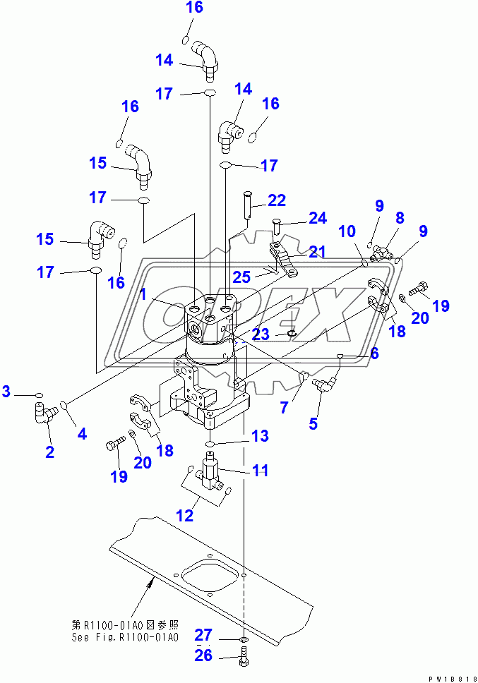  SWIVEL JOINT (CONNECTING PARTS)(200001-250000)