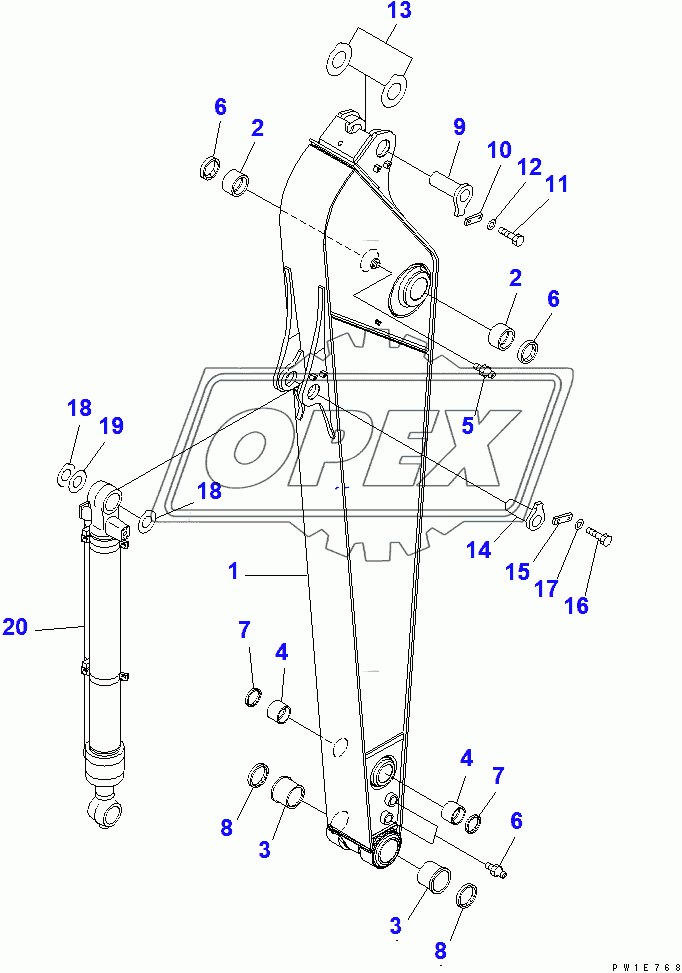  ARM (2.9M) (100 HOURS LUBRICATING)(250001-)