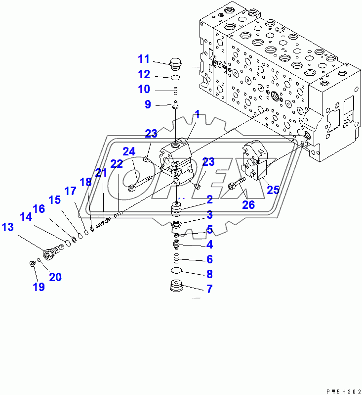  CONTROL VALVE (1-ACTUATOR) (16/19)