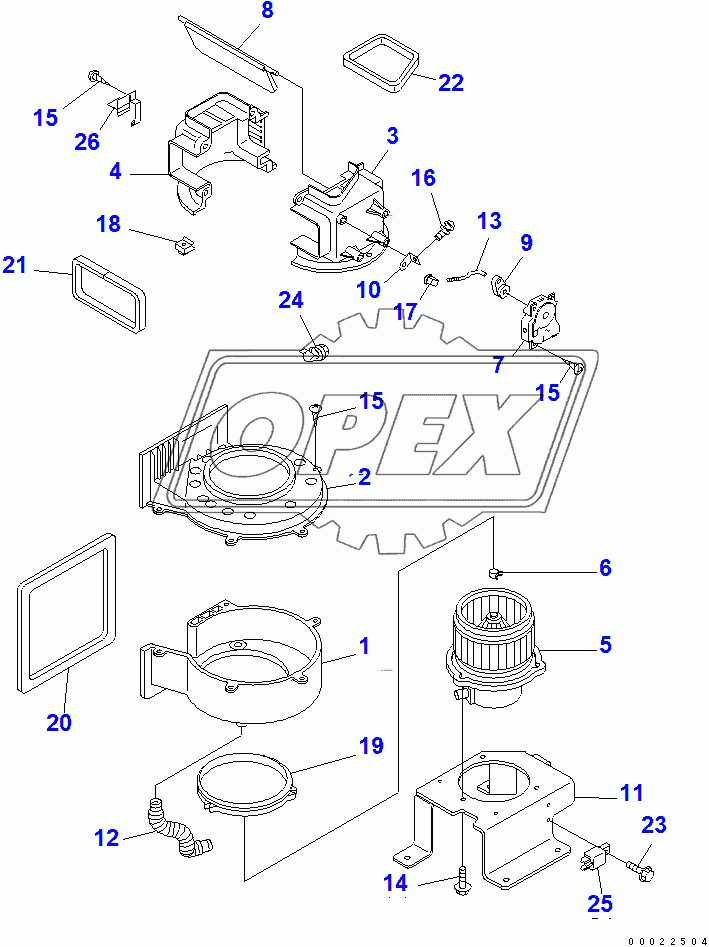  BLOWER ASS'Y (FOR HEATER)(202230-)