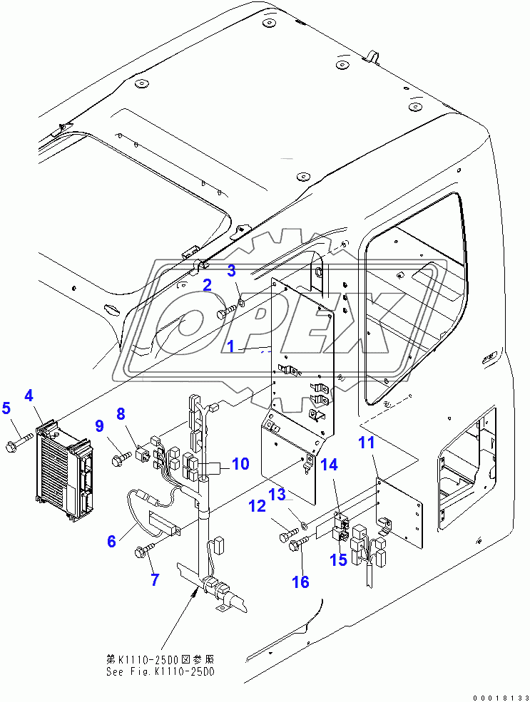  FLOOR FRAME (OPERATOR'S CAB) (SUB PANEL)(250001-)
