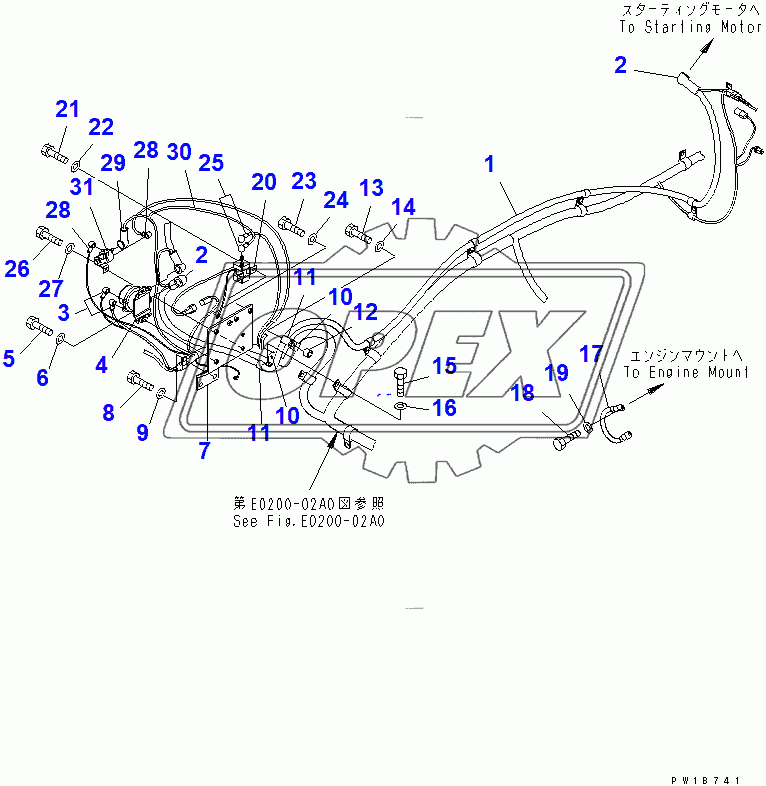  WIRING (STARTING HARNESS)(200001-250000)