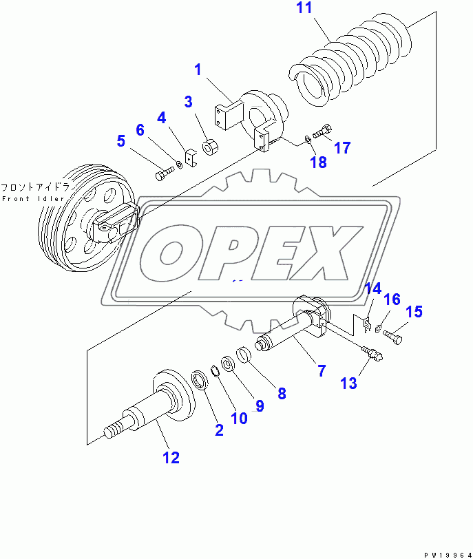  IDLER CUSHION (BLADE SPEC.)(200001-203737)